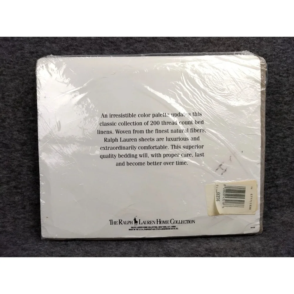 Ralph Lauren Home Twin Flat Sheet Khaki Brown 100% Combed Cotton No Iron NOS NEW